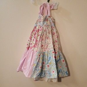 Loves Me Not Dress Sun Dress 3 tier block print adj. Straps Sz 5